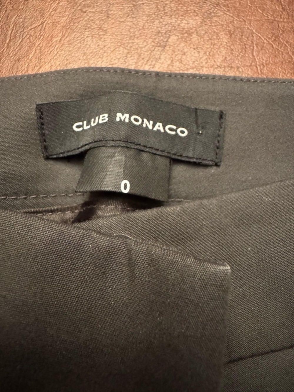Club Monaco Black Tailored Pants with Branded Waist Tag